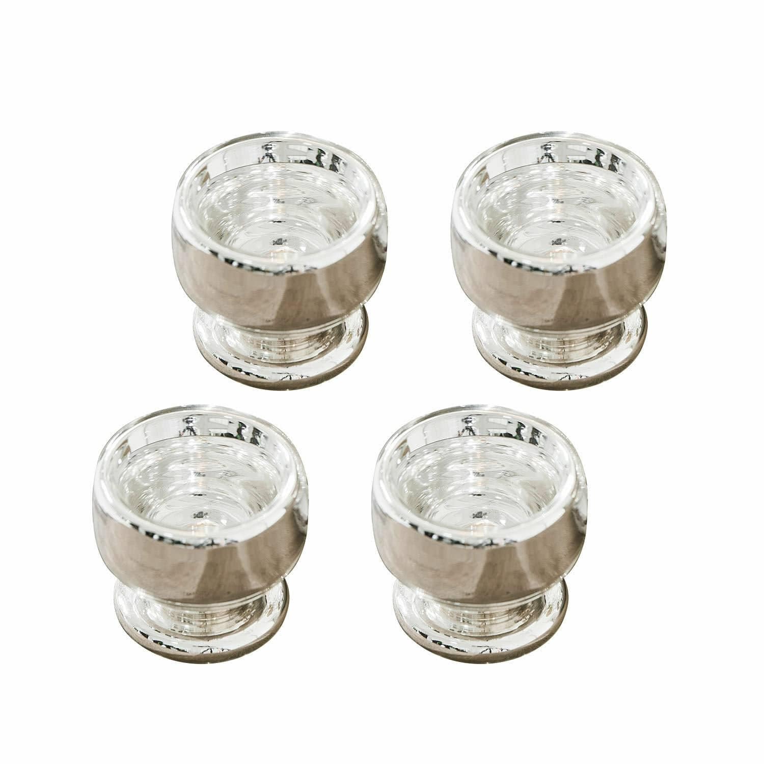 LOBERON Eierbecher 4er Set Lilligret, silber | mundgeblasen, edel & klassisch, Geschirr, Eierhalter, Küchenzubehör, Küchenutensilien, Glas