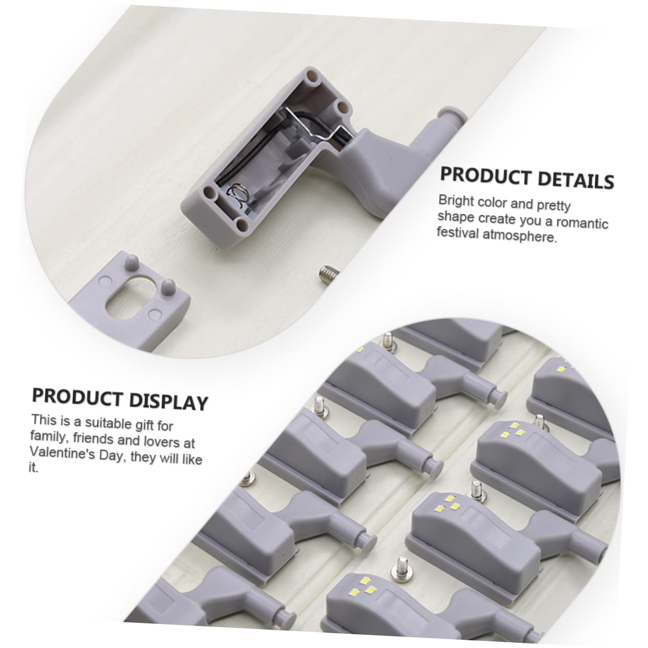 DOITOOL 4Pcs Hinge Light for Cabinets LED Lighting for Cupboards and Wardrobes Easy Installation Practical for Home and Office Use Warm Battery Not Included