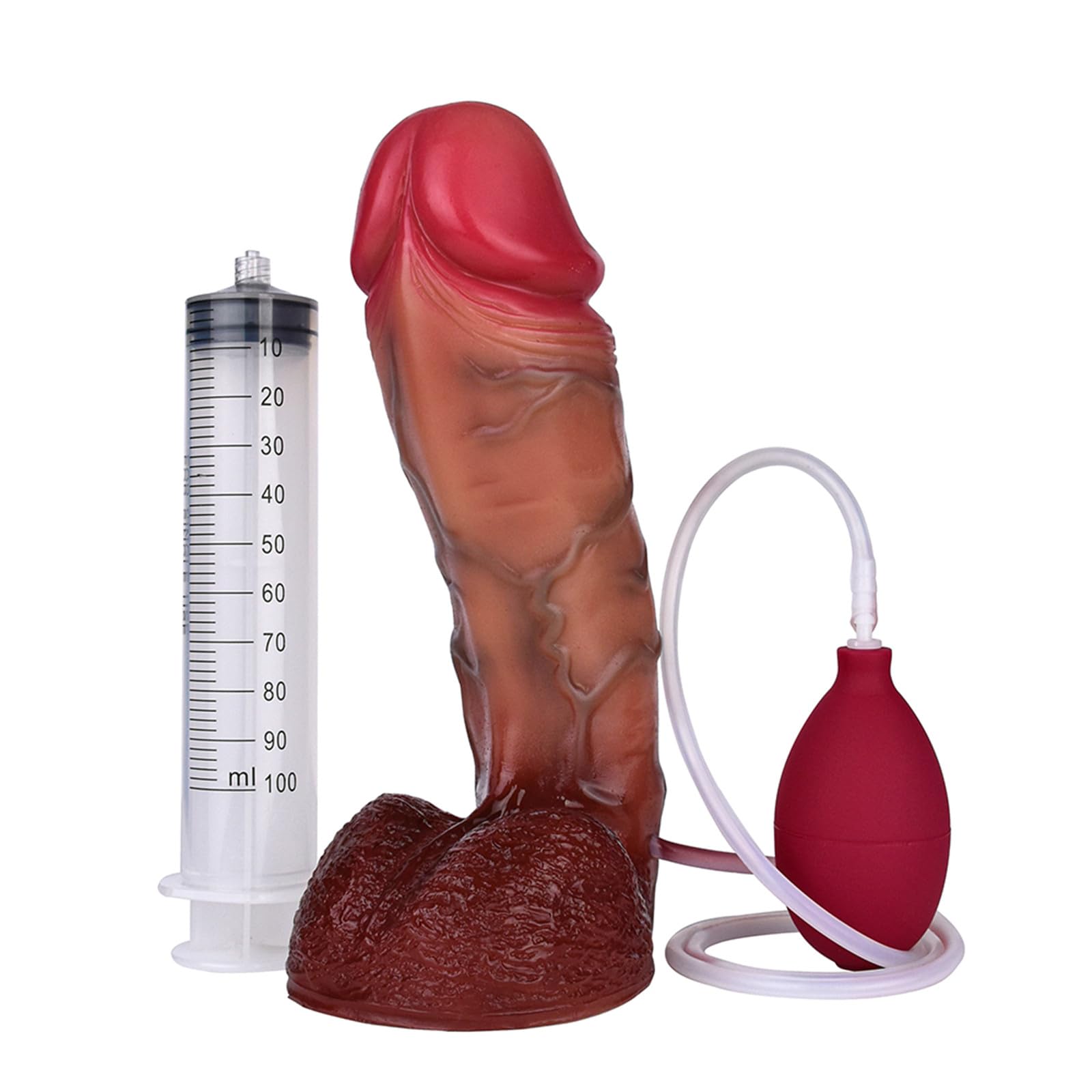 Dildo Eiaculazione Dildo Grandi Funzione Spray Acqua Dildo Anale con Ventosa Plug Anale Dildo Naturale Replica Pene Giocattoli Erotici for Donne