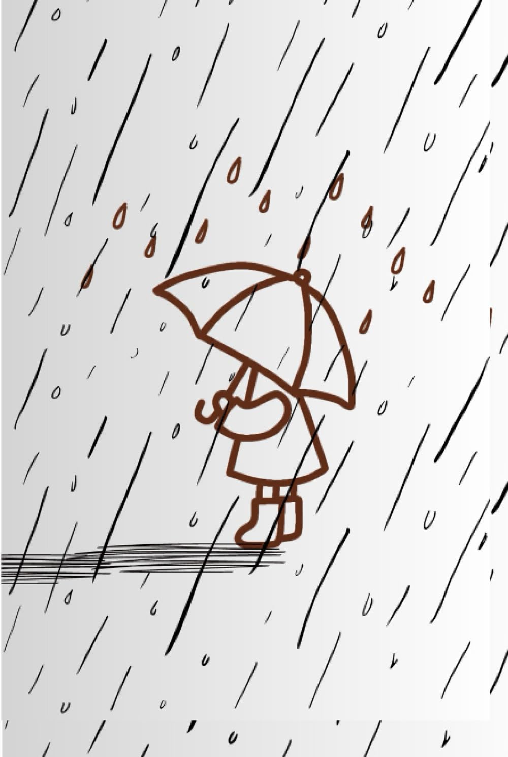 Rainny alone: Journal notebook for women inspirational