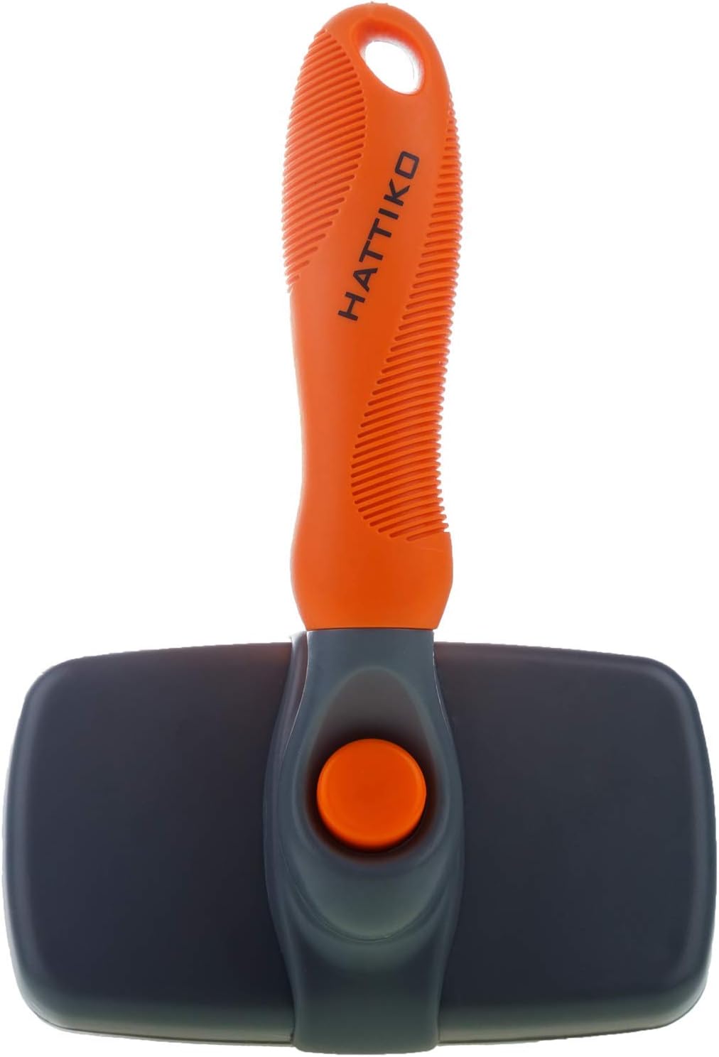 HATTIKO Self Cleaning Slicker Brush for Dogs and Cats with Self Cleaning Button I Hair Shedding Tools for Grooming Small and Medium Hair