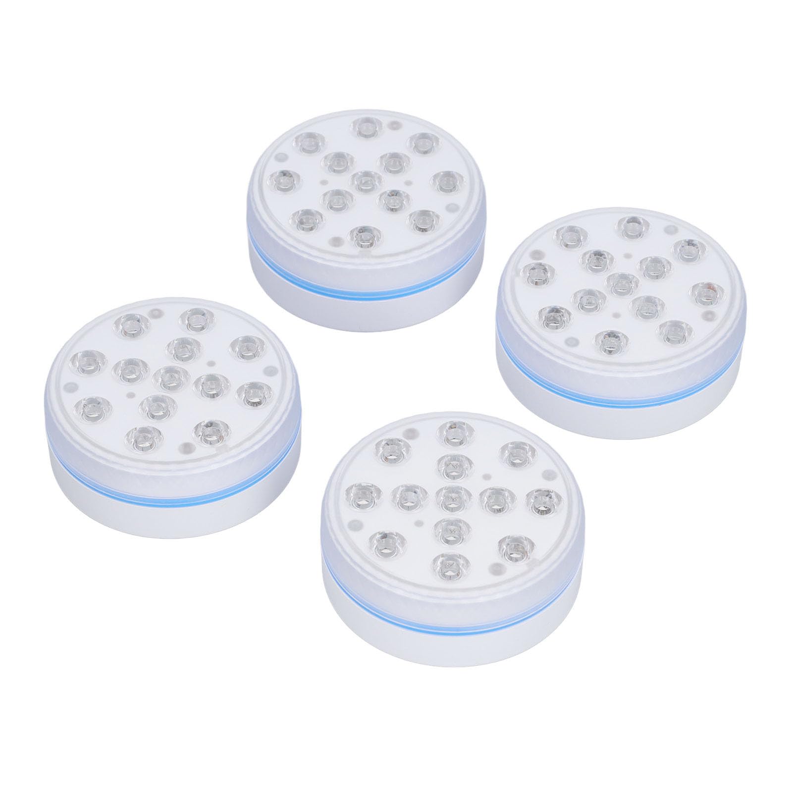 Cryfokt Luci LED per Piscina con Potenza Subacquea Magneti Forti Telecomando IP68 Resistente All'Acqua per Piscina Vasca Idromassaggio da Giardino 4 Pezzi