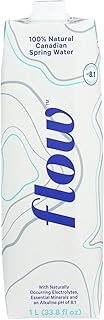 FLOW, SPRING WATER, ALKALINE, NAT - Pack of 6