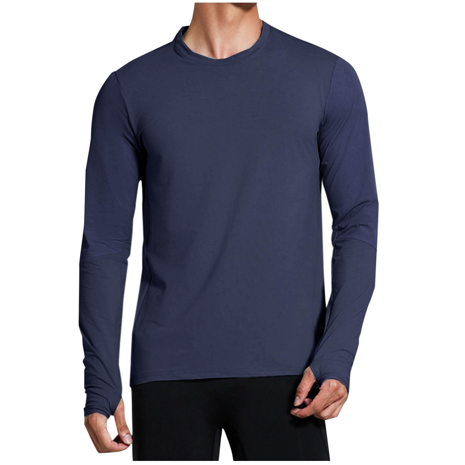 Moisture Wicking Shirts for Men Long Sleeve Sun Protection UPF 50 Running Athletic Gym Shirt Swim Fish Hiking
