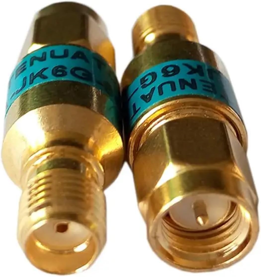 1pc 2W DC-6GHz, SMA Male to SMA Female Coaxial RF Attenuator,1/2/3/5/6/10/15/20/25/30db Attenuator,SMA Fixed Connectors Gold Plated(20db)