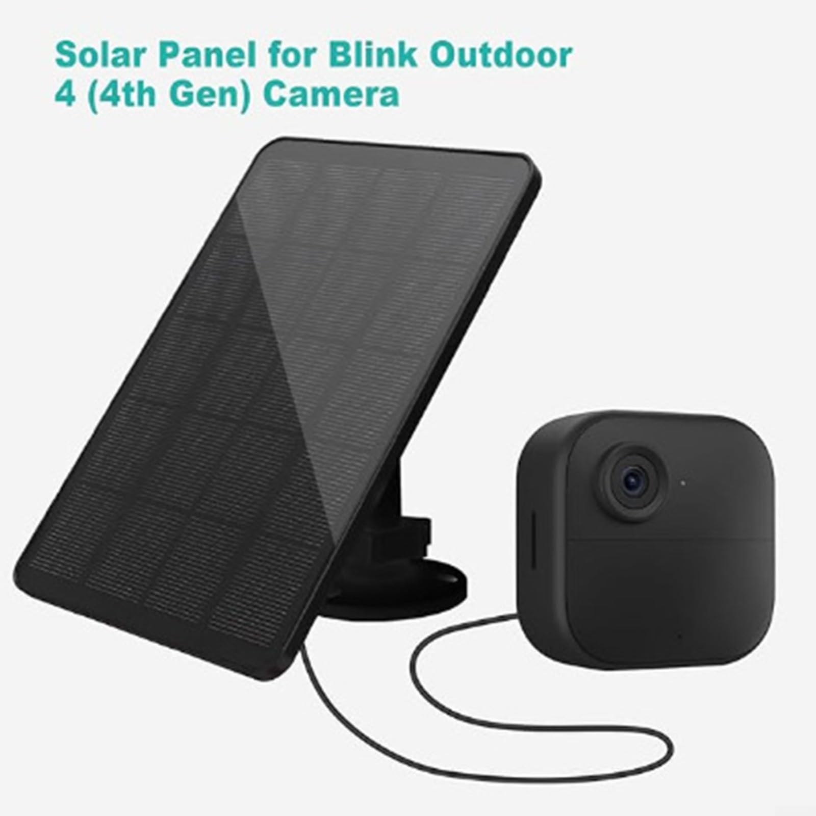 Pannello solare per Blink per fotocamera esterna, confezione da 4 pezzi, alimentatore di ricambio impermeabile IP65 da 4 W con cavo da 4 m e supporto a 360°, ricarica continua per Blink Outdoor 4