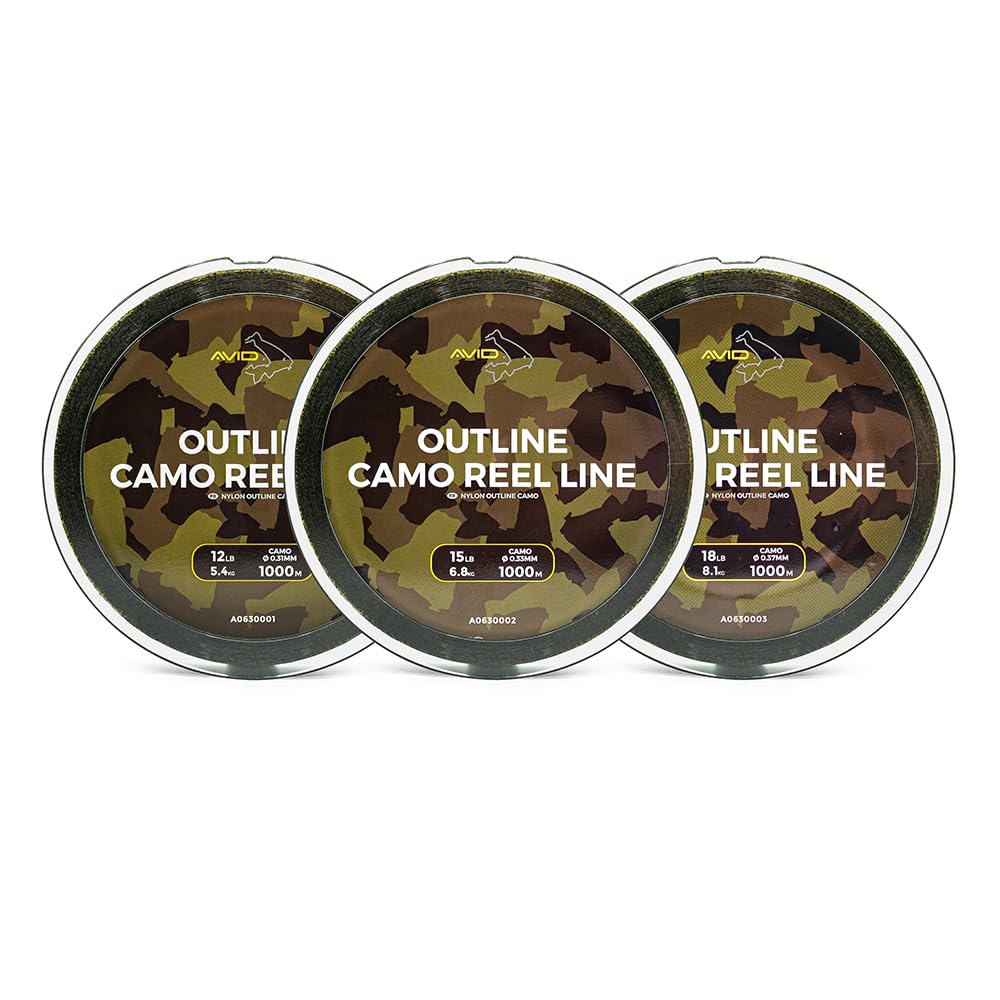 Avid Carp Outline Camo Reel Line 1000m (15lb)
