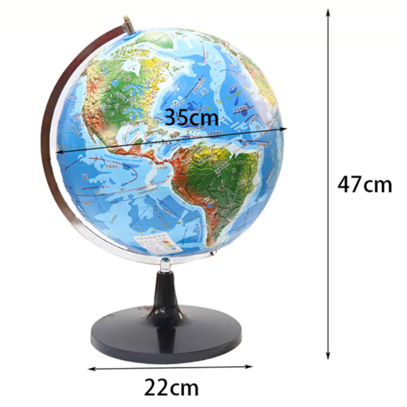 Amazon.co.jp: Lstymy 子供向けモンテッソーリ3D地形地球儀、世界地理