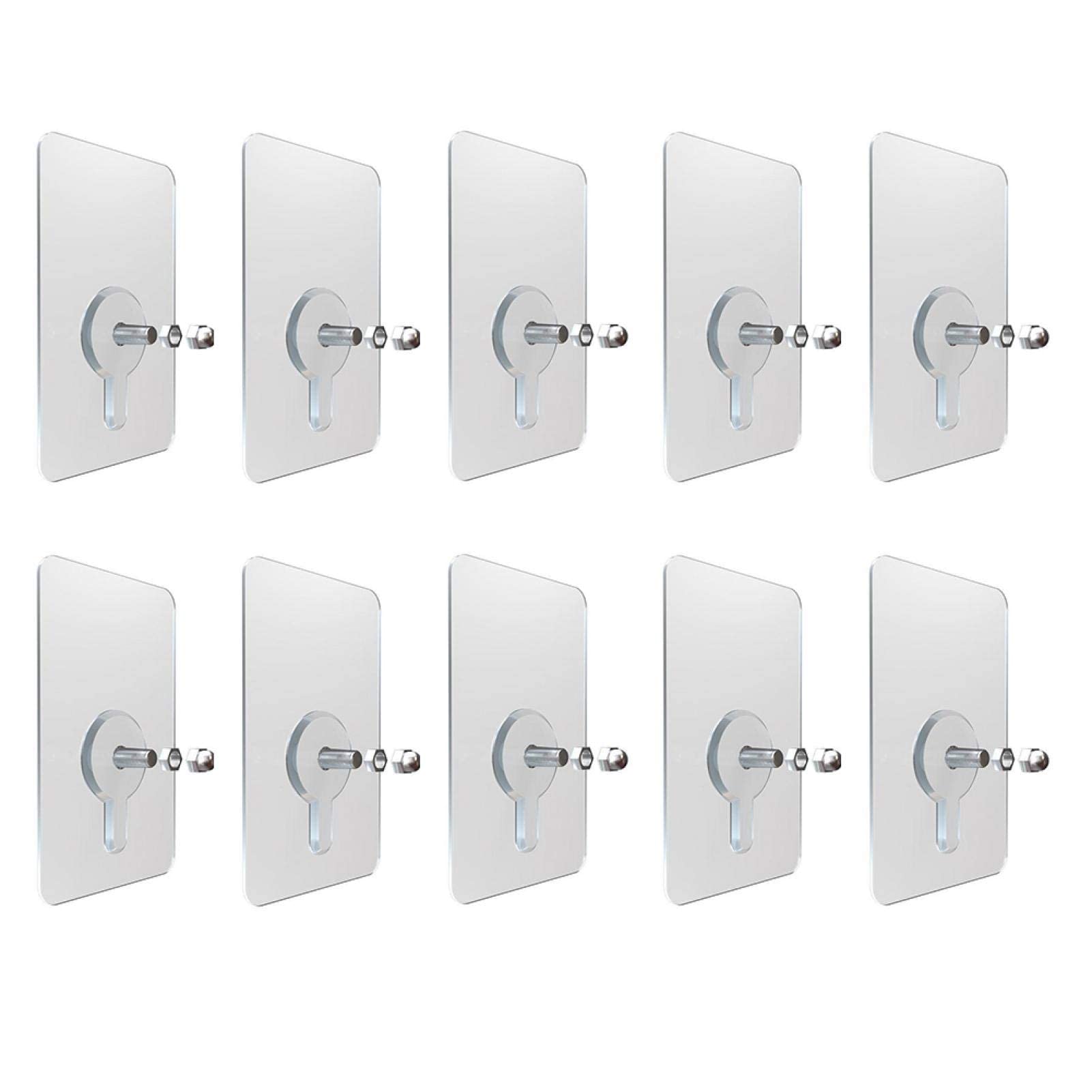 Hetzon Sales 10pcs/Pack Punch-Free Non-Marking Screw Stickers Wall Picture Hook,Traceless Sticker Wall Mounted,for Bathroom Kitchen Storage Room Tile Wall Shower Room Accessories (B09SLMVYKD) Amazon Price History, Amazon Price Tracker