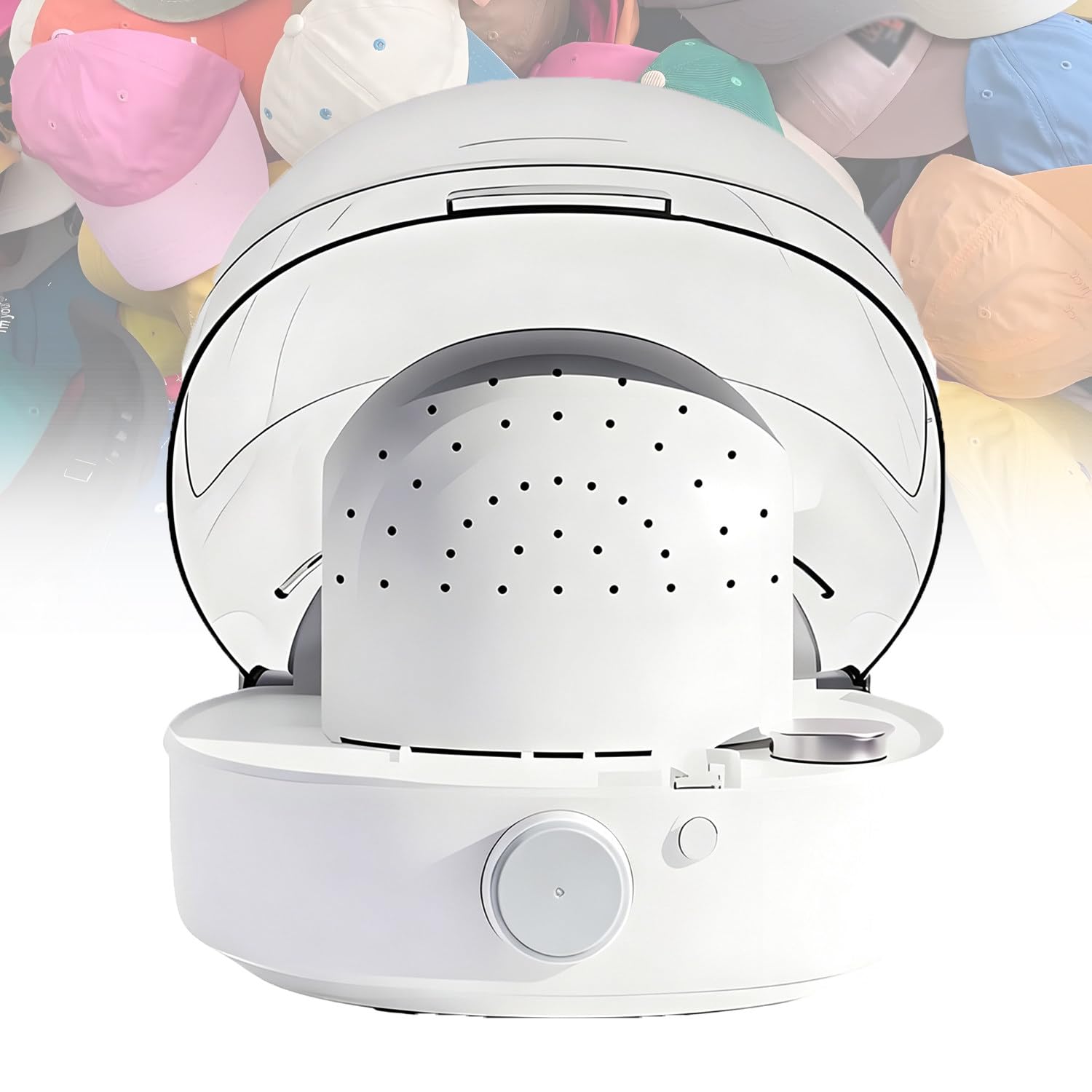 Limpiador Vapor Eléctrico Gorras,Depósito Agua 250 Ml