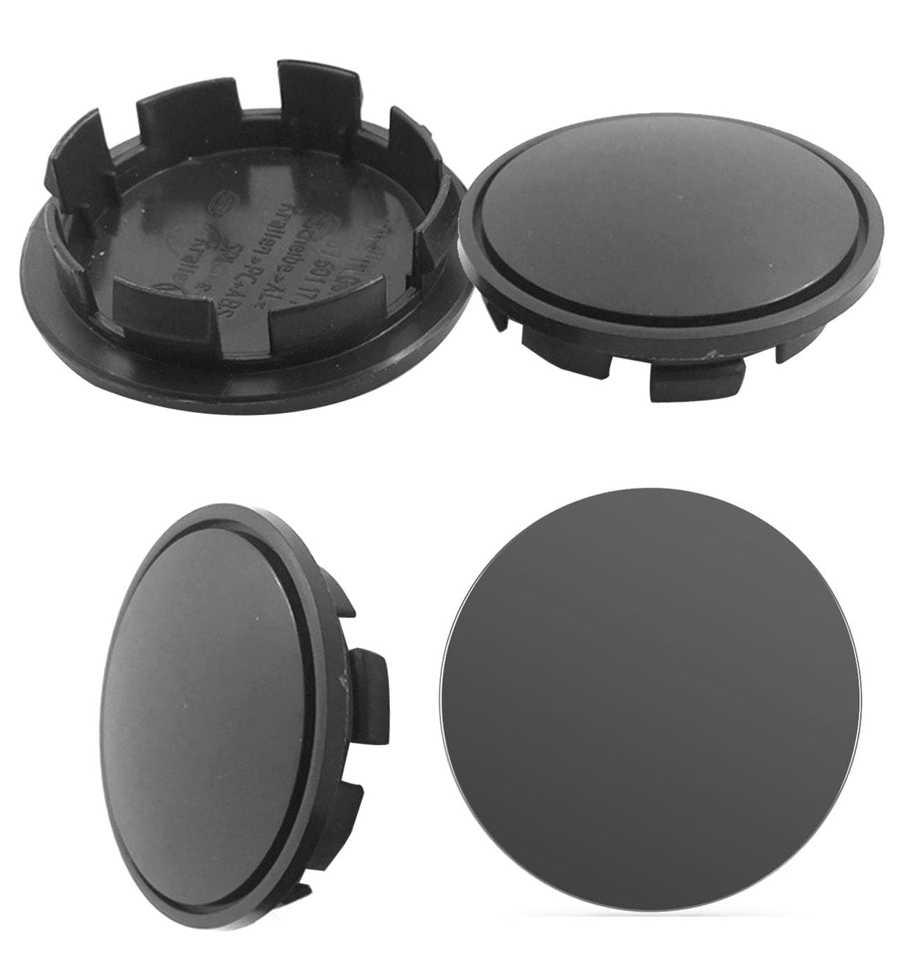 QIZUN 4Pcs Wheel Centre Caps for VW EOS 2006-2016, Hubcaps Cover Rim Middle Badge Guards Decorative Protector Replacement Accessories Styling