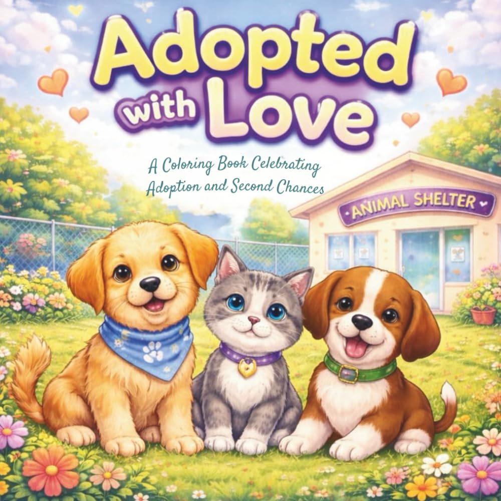 Adopted with Love: A coloring Book Celebrating Adoption and Second Chances.