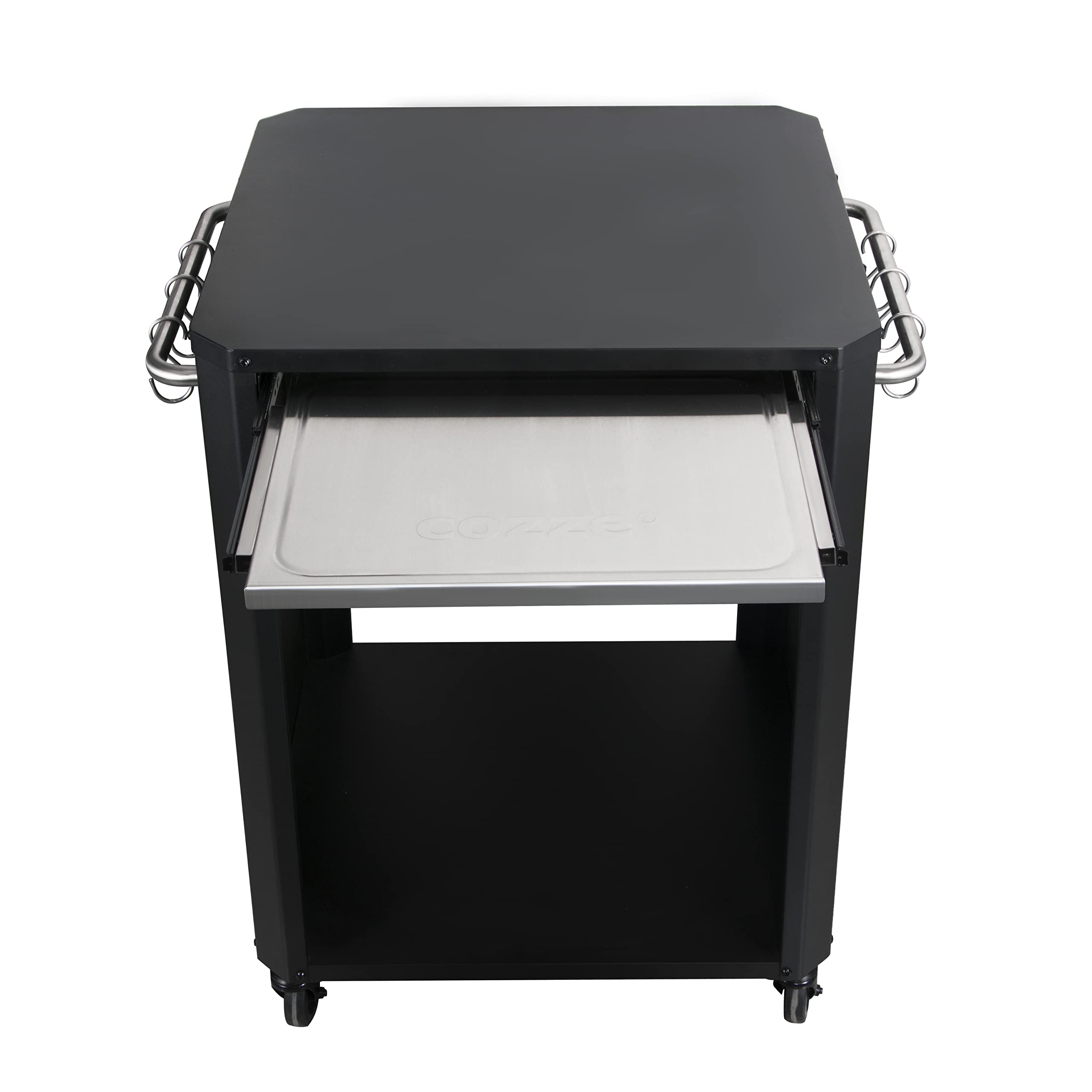 Cozze® Tavolo da esterno con tavolino estraibile per fornetti pizza 13-17"