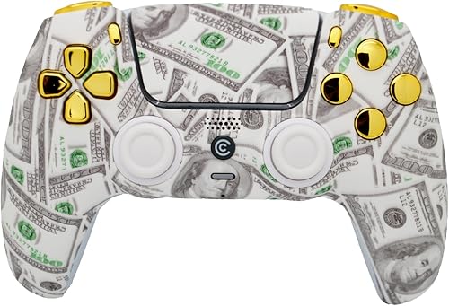 Miniatura 30 de Custom Wireless Controller Compatible with PS5 - Multiple Designs Available (Abstract Fusion) Abstracto Fusión,Galaxia Inferno,Jokester,Camuflaje