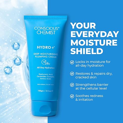 Miniatura 6 de Conscious Chemist Gel facial de ácido hialurónico con ceramidas  Crema de gel ligera  Rellena e hidrata  Trata la piel opaca y deshidratada  Sin