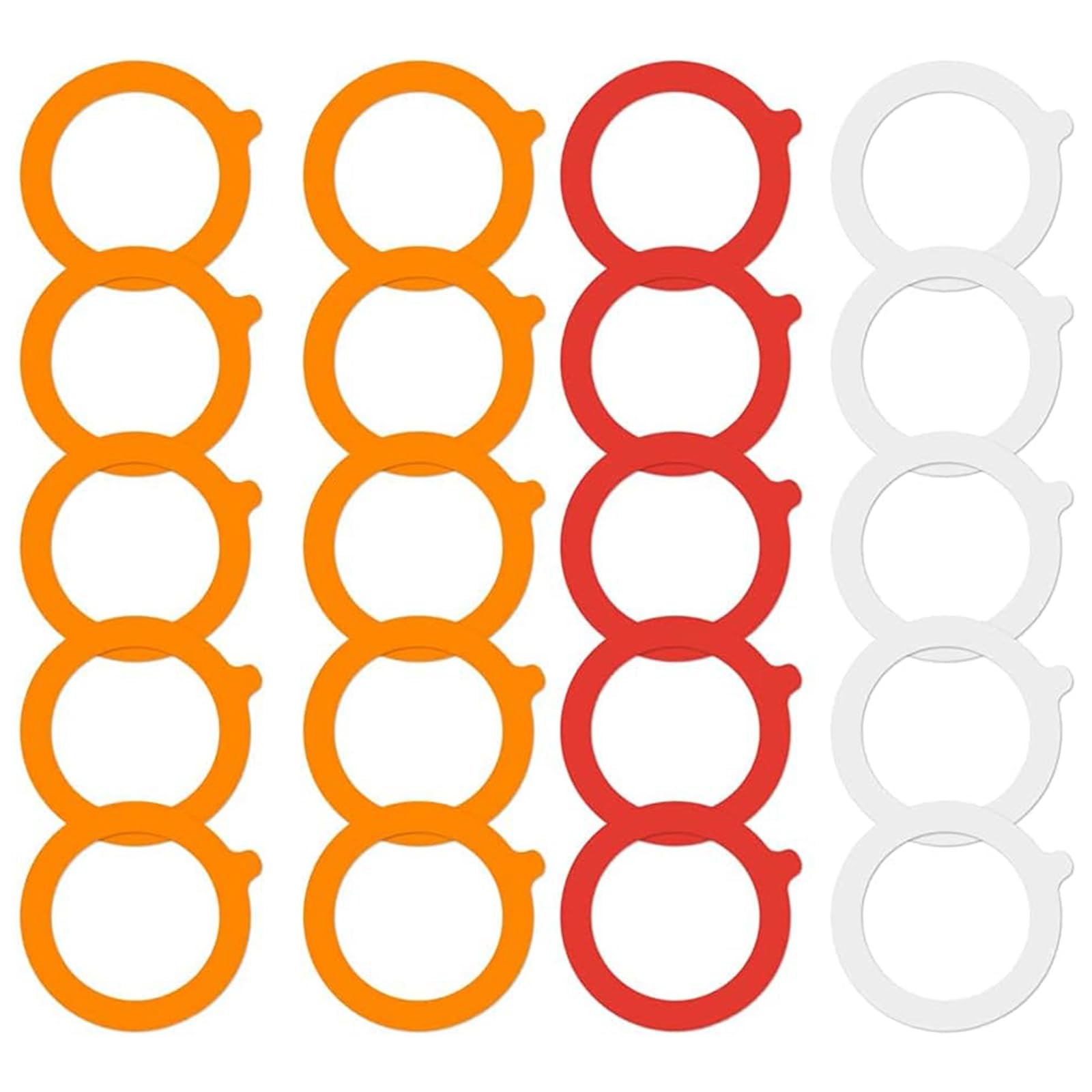 Mekalero 20x Silicone Replacement Gasket Airtight Rubber Seals Rings Leak-Proof Canning Silicone Fitting Seals for Jar Lid Airtight Rubber Rings Seal