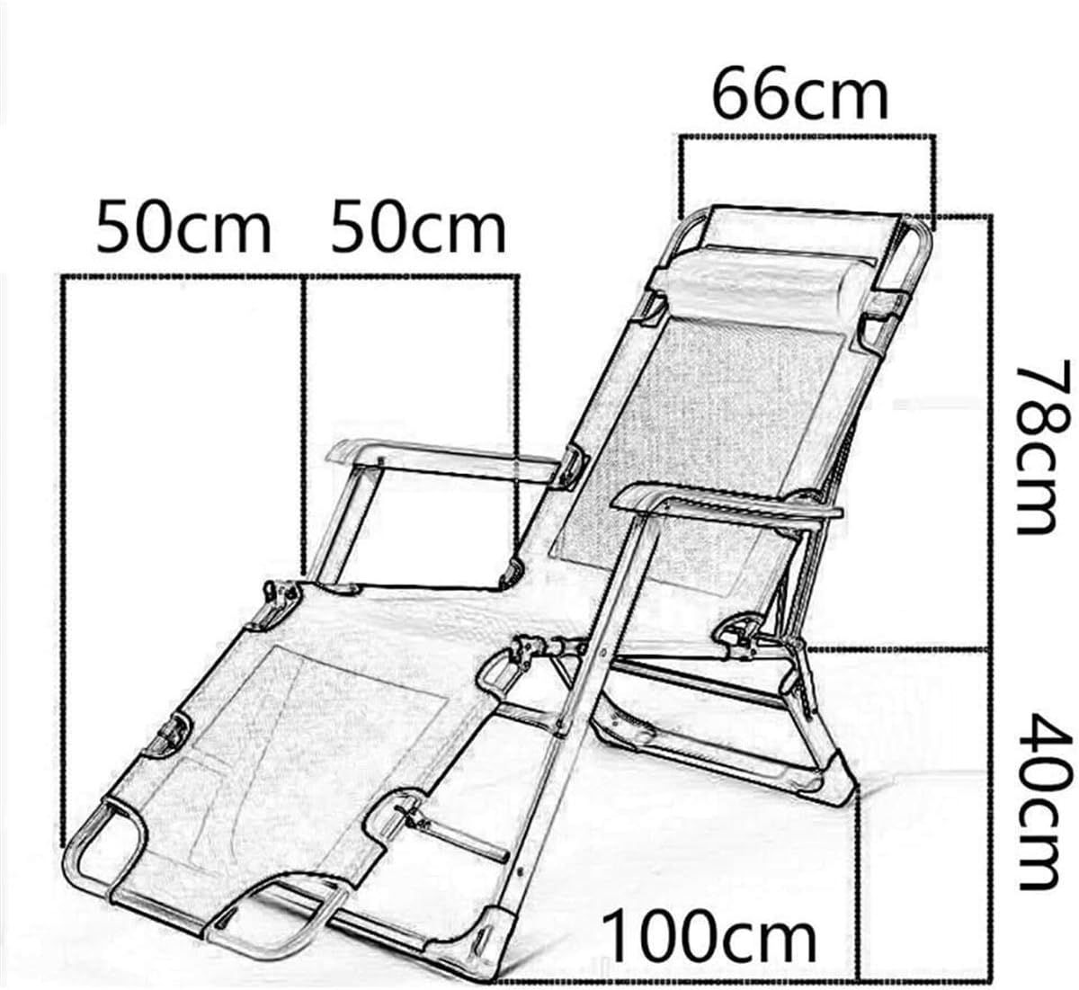 クラシックラウンジチェアサンラウンジャー/リクライニングガーデンチェア、クッション付き屋外折りたたみ式サンラウンジャーゼロ重力パティ