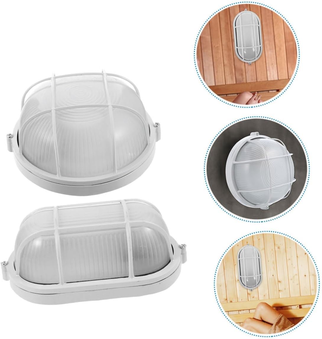 Sosoport 2pcs Explosion Sauna Room Lamp Indoor Wall Light Fog Lighting for Steam Rooms and Corridors High-Temperature Resistance Stylish Design
