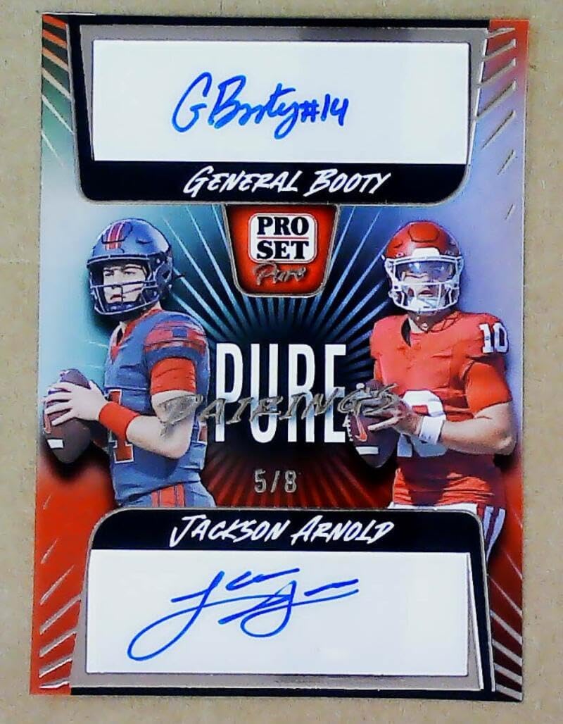 2023 Pro Set Pure Pairings Autograph #PP-13 General Booty Jackson Arnold RC Rookie AUTO 5/8 Oklahoma Football Trading Card