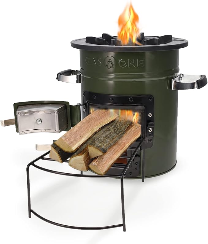 GASONE Rocket Stove Premium Wood Burning Stove Camping Insulated