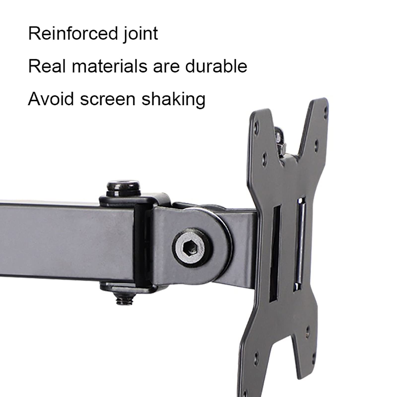 HYJYGM Tabella Top TV Stand, Supporto a Doppio Monitor, Bracci Completamente Regolabili per impieghi, Contiene 2 schermi, misurano Uno Schermo Piatto da 10-27 Pollici, Max Vesa 100x100mm (Nero)
