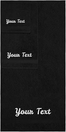 Toallas personalizadas, calidad de hotel y spa, súper suaves, altamente absorbentes, juegos de baño, 100% algodón, juego de toallas con monograma,