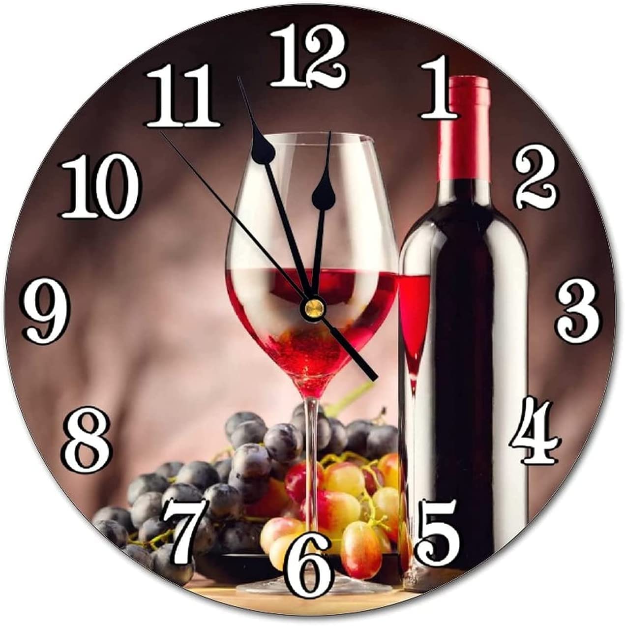Horloge murale ronde silencieuse de décoration murale maison bureau