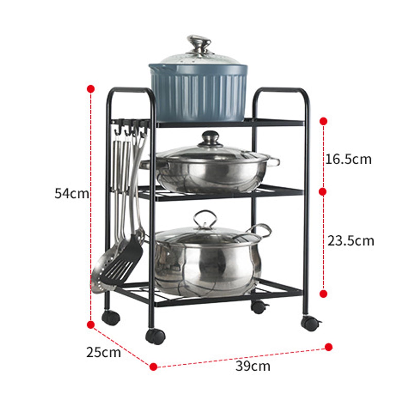 Organizer Pentole E Padelle Organizer Pan Organizer Rack Pot Rack Organizer Pentole E Padelle Conservazione Pot Pan Organizer,3 Tier