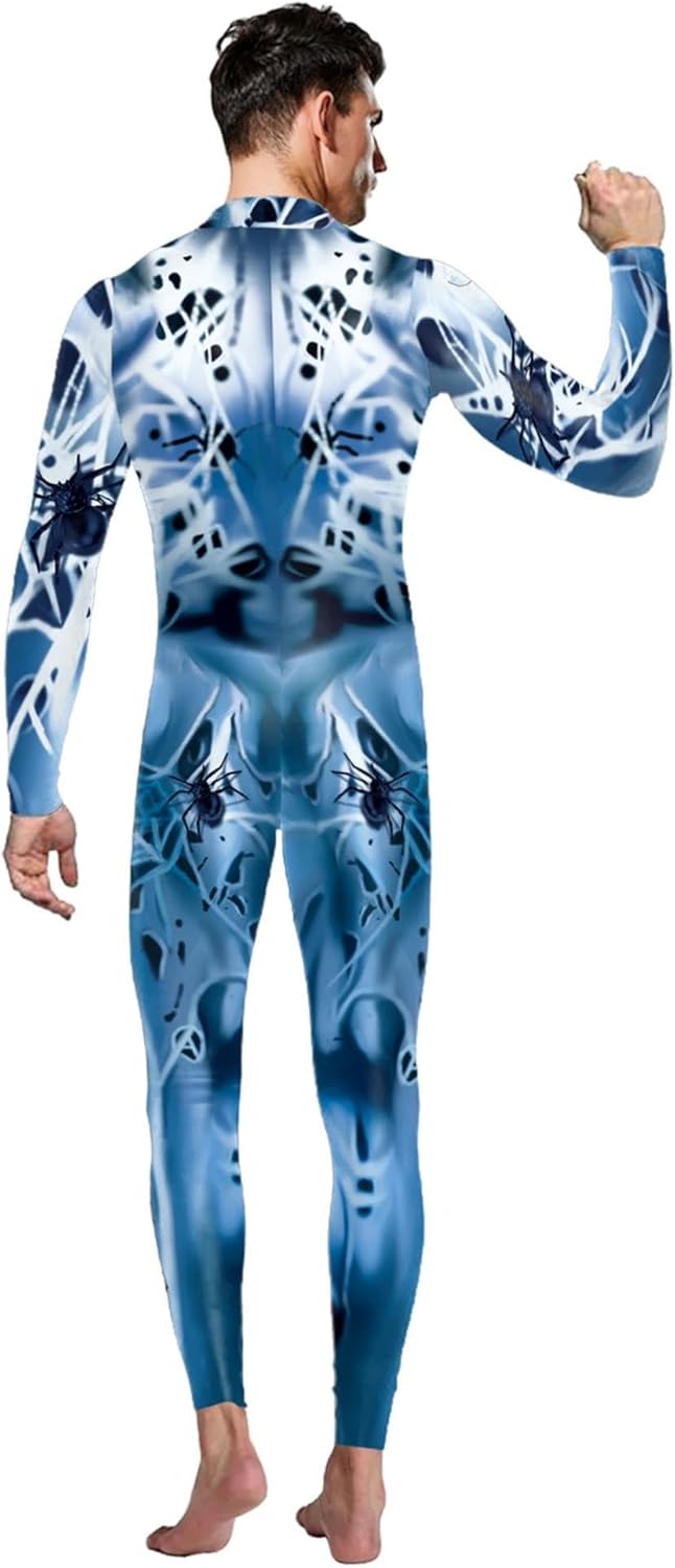 Unisex Cosplay Halloween Bodysuit 3D Printed Party Skinny Catsuit Costume Outfit - Image 2