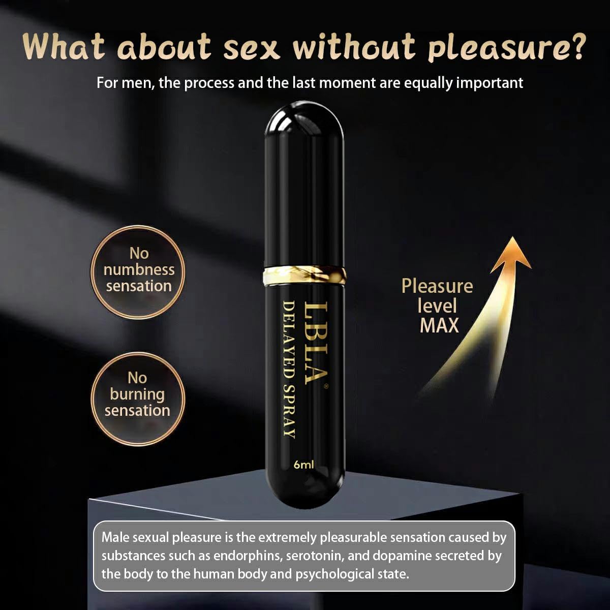 Men's Intimate Lubricant Spray, Personal Care Formula,Desensitizing Delay Spray Male Performance Support、Enhanced Stamina Formula Intimate Care Product、Long-Lasting Comfort, Non-Numbing Formula.6ml
