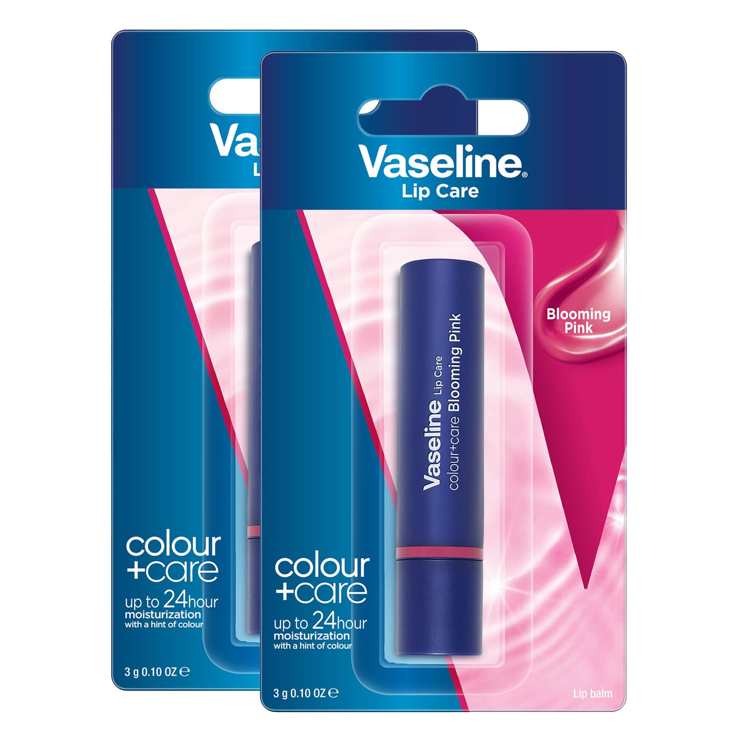 Vaseline Lip Therapy Color & Care Blooming Pink Tinted Lip Balm With Shea Butter & Manuka Honey For Ultra-Hydrated Lips|Nourishing Jelly For A Lively Color|Pack of 2x3gm