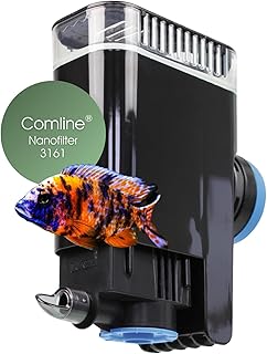Tunze Comline Nanofilter 3161 I Süßwasserfilter zur Oberflächenabsaugung + Absaugung von Bodennähe für Aquarien mit 30-100 L I Aquariumfilter mit starker Magnethalterung I Flexibles Filtermedium