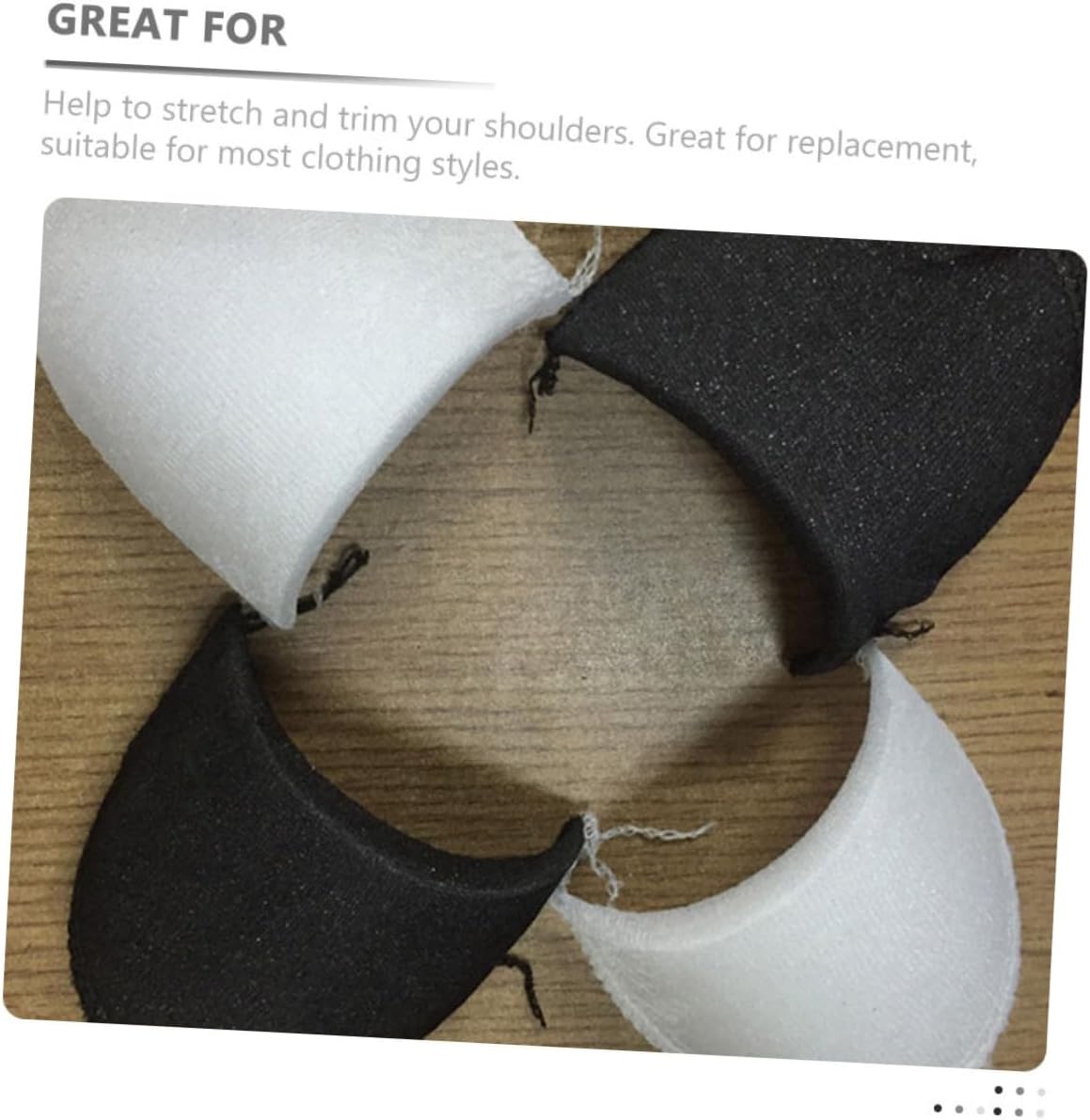 Shoulder Pads for Women's Clothing White Sponge 40 Pairs