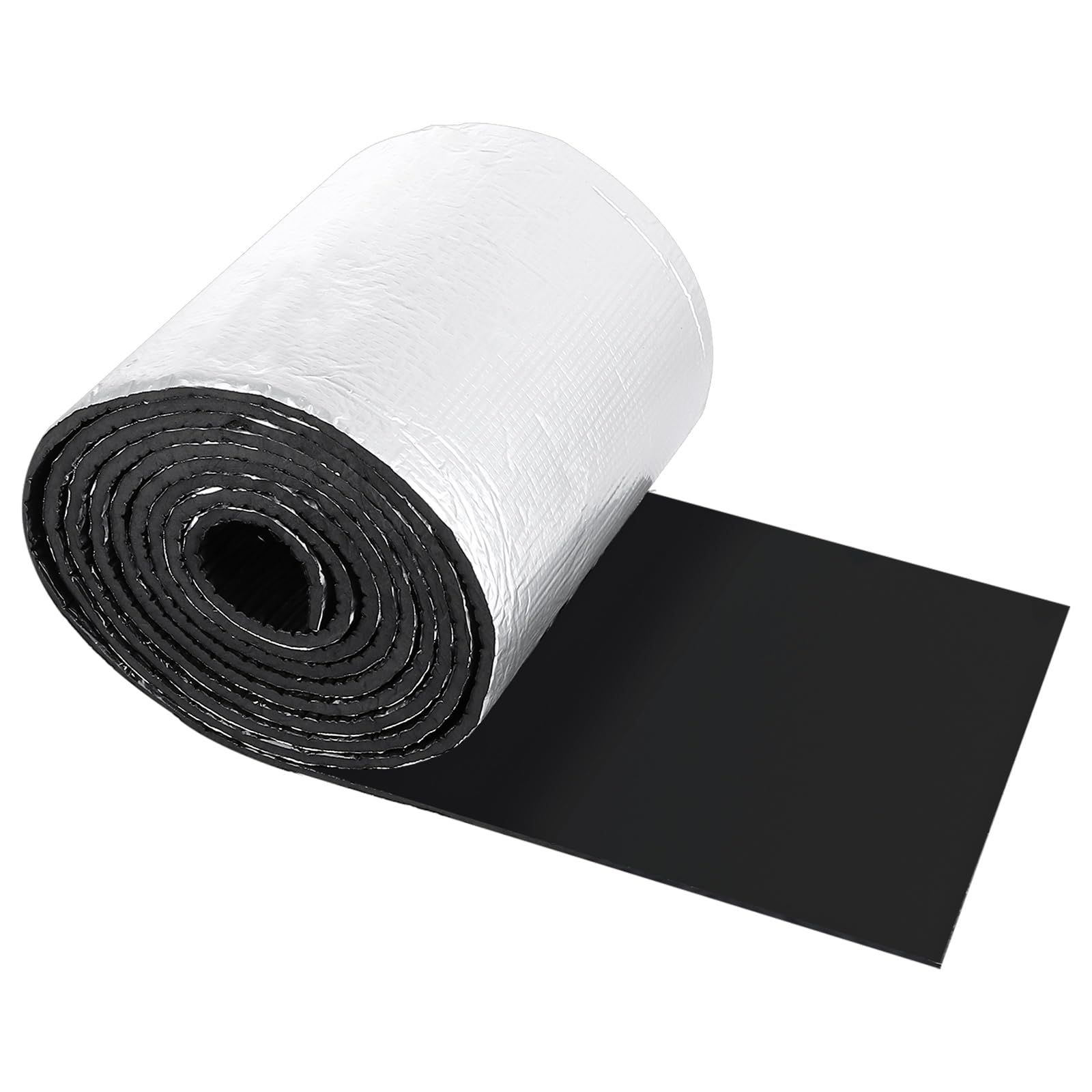 FWEEK 5M x 32CM Self Adhesive Reflective Aluminium Foam Insulation 10mm Thick, Aluminum Bubble Heat Thermal Reflector Panels, Foil Insulation Roll for Floors, Roofs, Garage Doors and Camper Vans