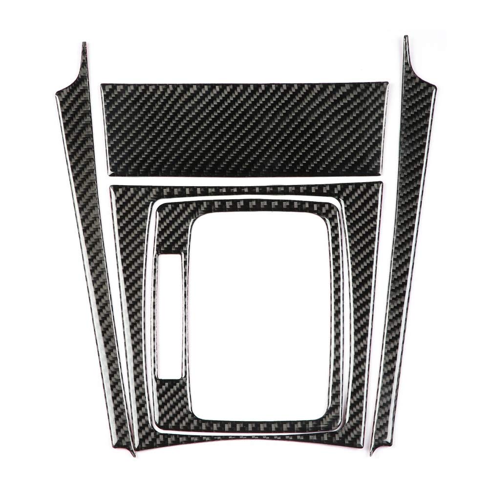 Qiilu Auto Schaltpaneel Abdeckleiste, Carbon Schaltpaneel Dekoration Aufkleber für W204 C Klasse 07-13(left hand drive)
