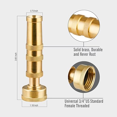 Miniatura 9 de Skyward Manguera de jardín de acero a prueba de óxido Super 304 con versión mejorada de manguera antifugas y antirodamiento, sin torceduras, sin