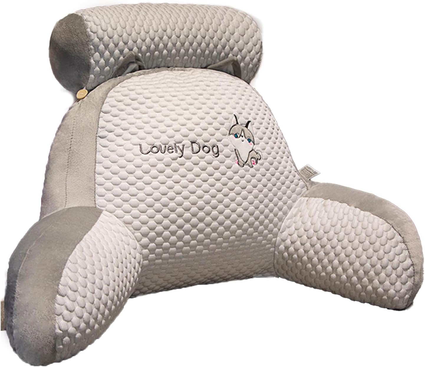 HSEECR Reading Pillow with Arms for Bed Reading Cushion for Bed Back Support with Support Arm