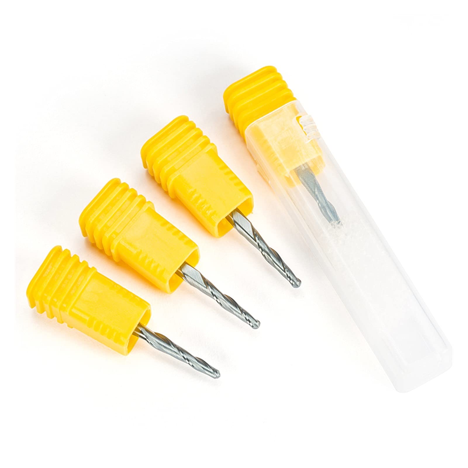Cortador de fresado de superficie 10pcs R0.25 * D3.175 * 15 * 38L * 2F HRC55 Tungsteno Carburo de carburo con recubrimiento de carburo de la bola de la cabeza de la cabeza del grano de la cabeza del t