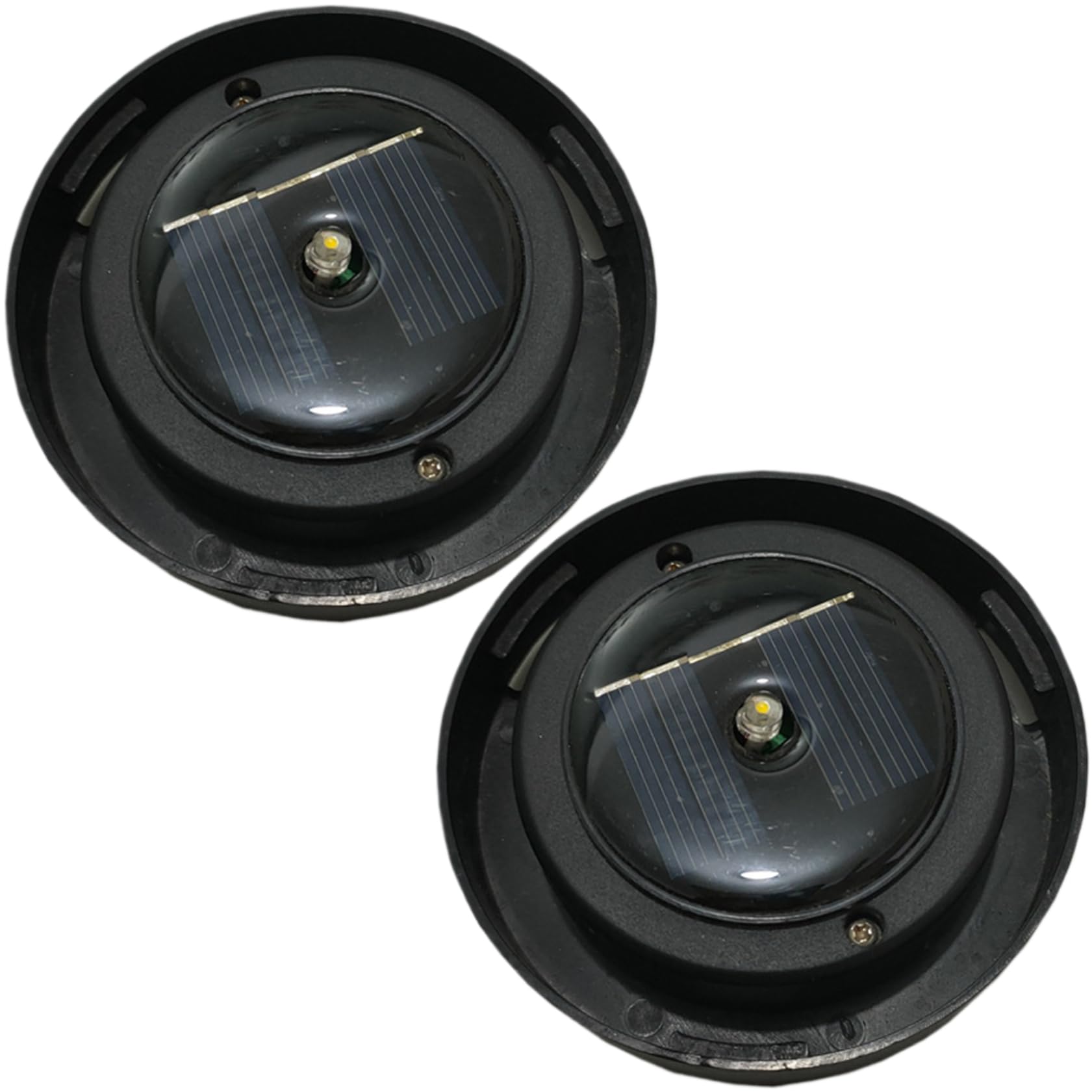 Licsaliwe Replacement Solar Light - 2 Pack 3.2" Waterproof Solar Light Top, Warm White LED DIY Decor