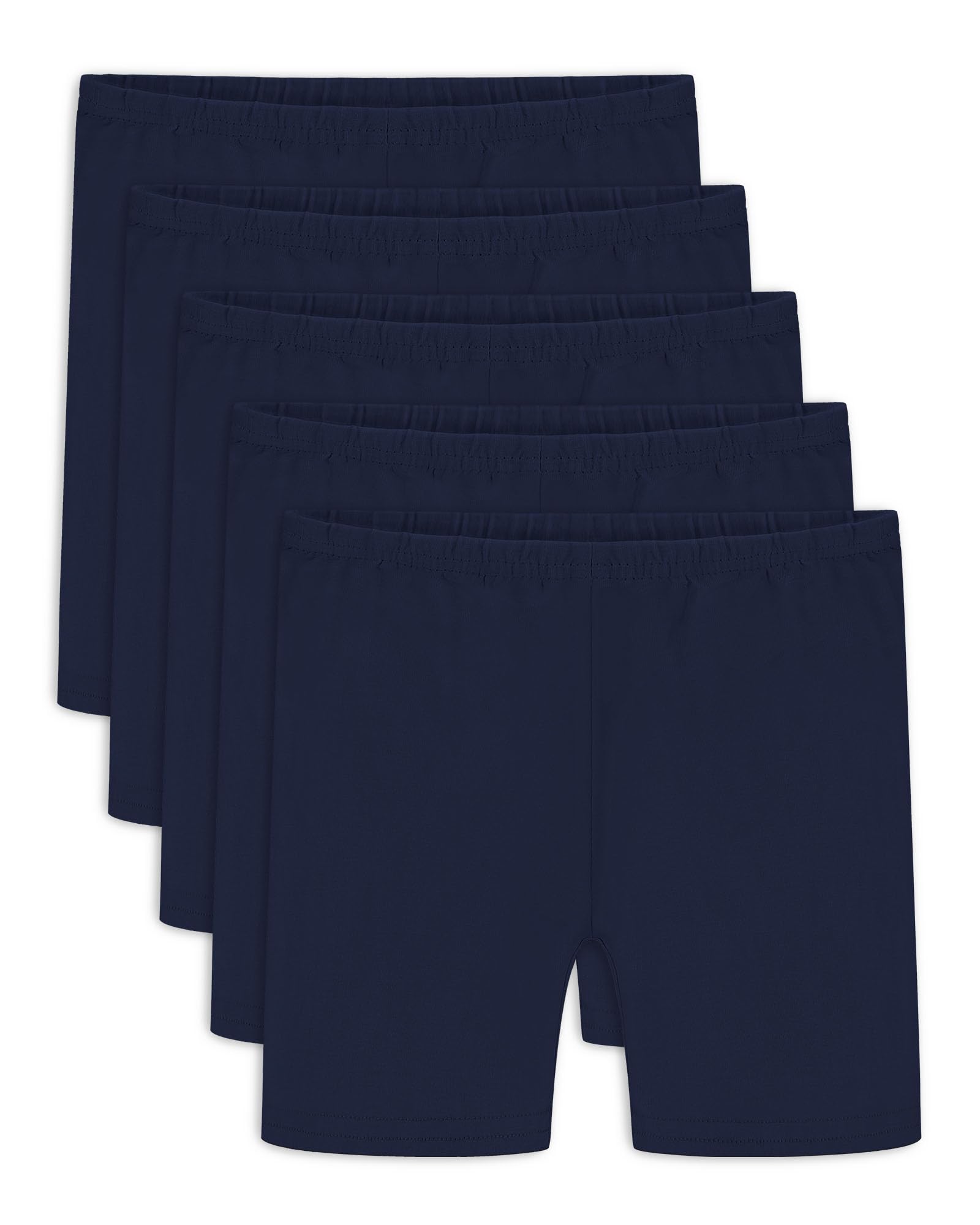 Auranso 5 Pack Black Girls Cycling Shorts Cotton Kids Childrens Dance Shorts Summer PE School Sports Shorts Leggings — view 7