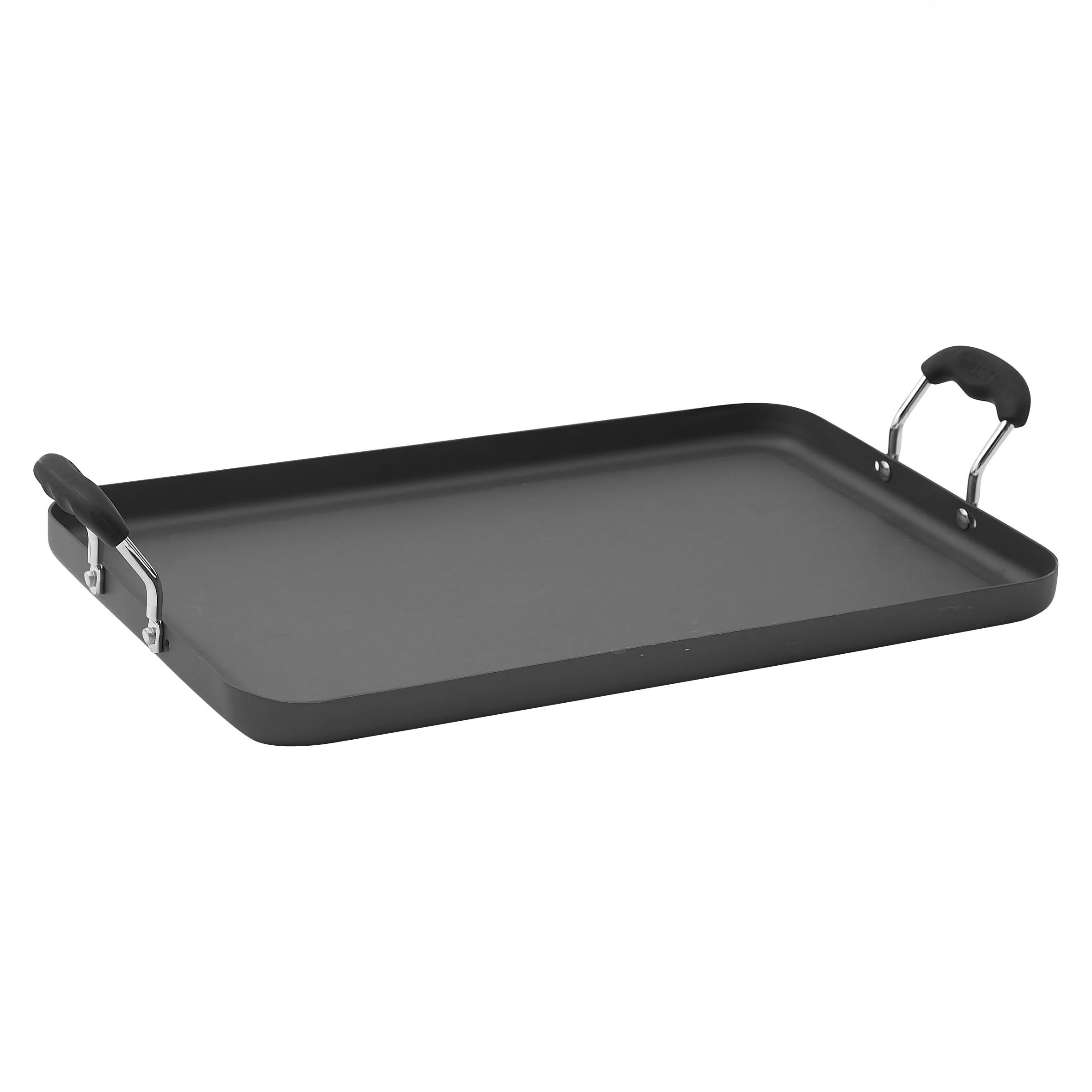 WINCO Griddle, 19-1/2-Inch by 12-1/4-Inch, Hard Anodized Aluminum, Black