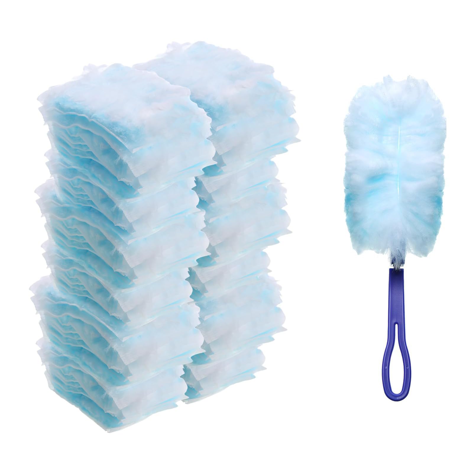 Ysinobear 20Pcs 20 Pack Fluffy Duster Refills,For Flash Duster Dust Magnet Refills, Disposable Duster Replacement,Multi-Surface Dusters Heads For Cleaning Furniture, Office, Blinds, Car Dashboard, Keyboard (20Pcs)