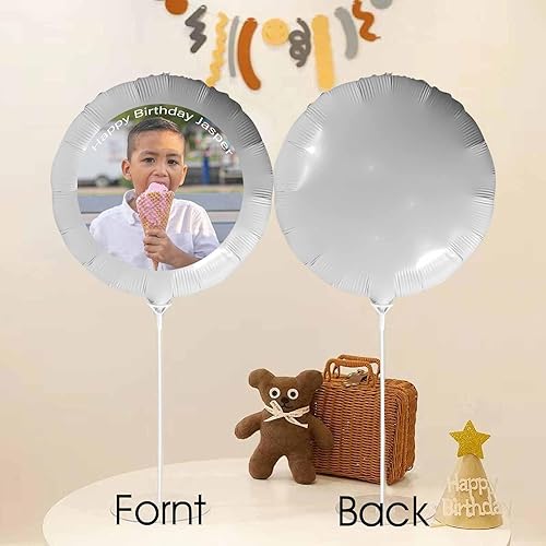 Miniatura 3 de Globo personalizado con cara, fotos personalizadas, globos de feliz cumpleaños, globos con nombre personalizado para regalos de fiesta de aniversario