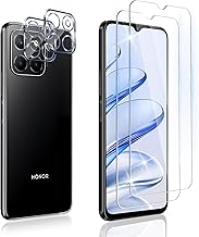 Dabuu Verre Trempé pour Honor 70 Lite 5G+Caméra Arrière Protecteur [2+2 Pièces], [9H Dureté] Sans Bulles, Anti-Rayures, HD Ultra Résistant Film Protection écran Vitre Trempé-Transparent