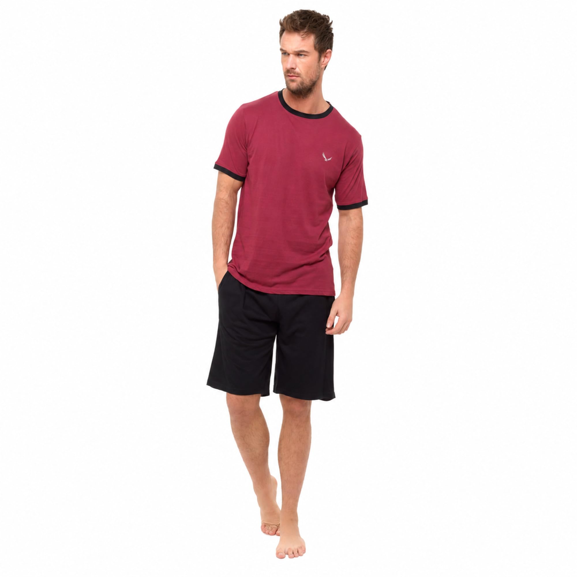 insignia Men's Pyjama Set Short Sleeve Top & Shorts-picture-18