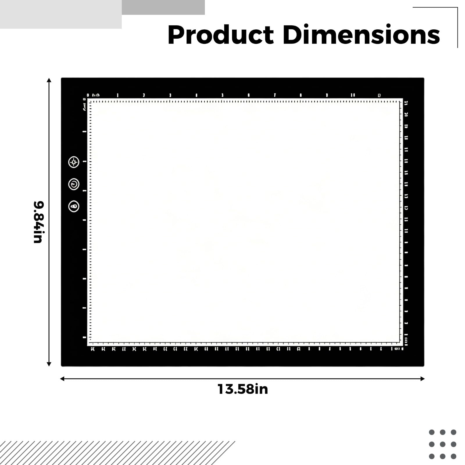 Almohadilla de luz LED A4, 11.8 x 7.9 x 0.8 pulgadas, caja de luz de trazado de agarre de metal, soporte ajustable de 9 ángulos, alimentado por USB, 4 placas de metal, cable de 5 pies para arte de