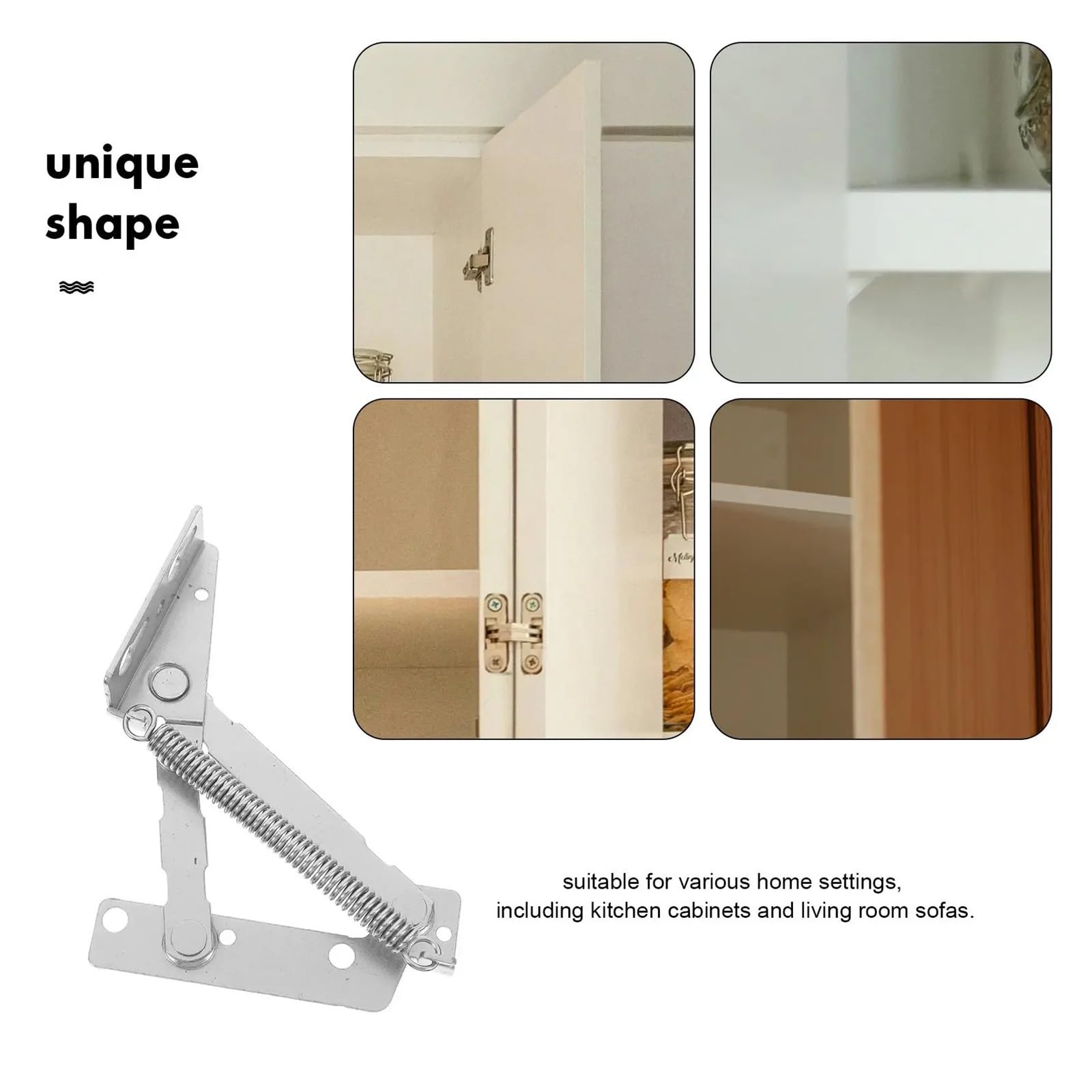 Bisagras de puerta con rodamiento de bolas de alta Bisagra De Soporte Resorte Plegable Alta Resistencia 80 Grados, 2 Uds