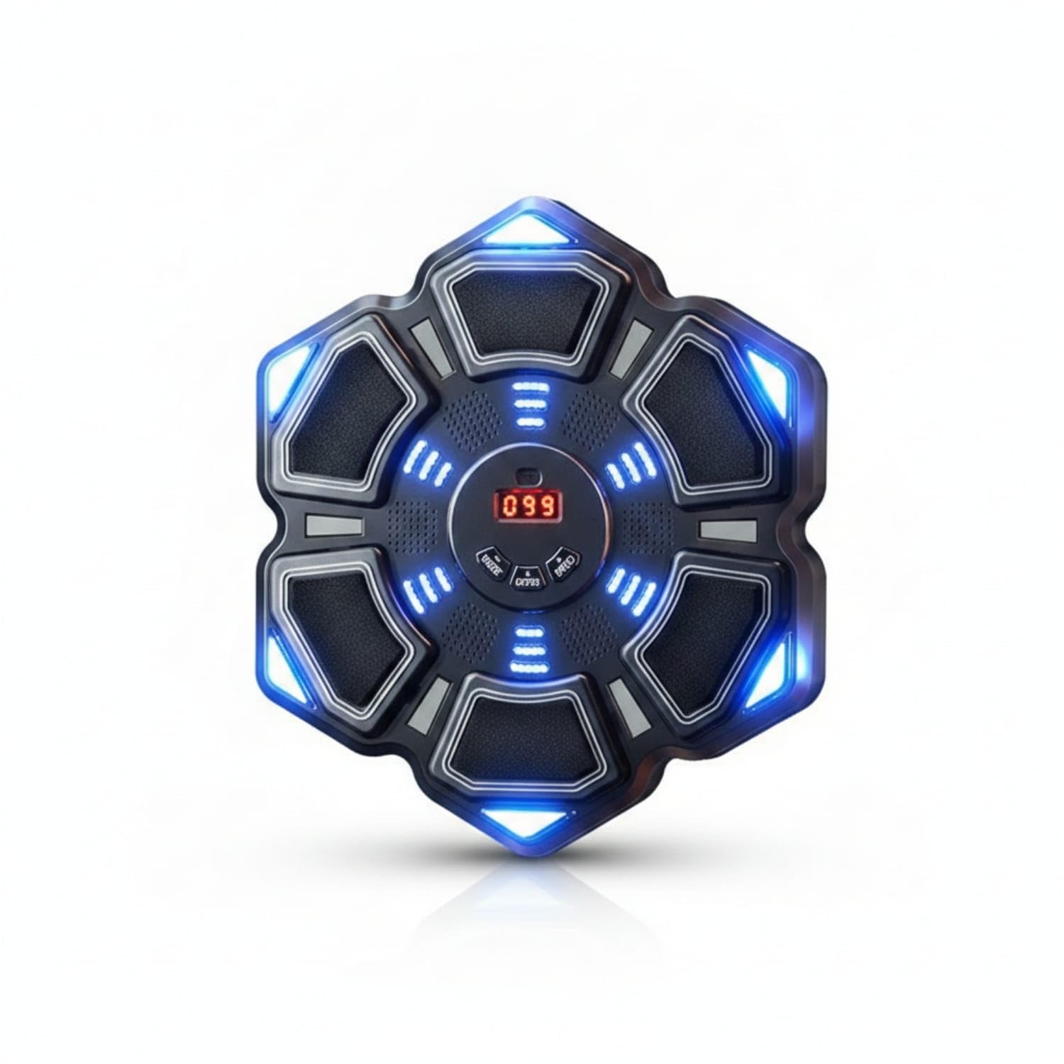 No-Drill Music Boxing Target Multi-Section Music Boxing Machine Round Bluetooth Punching Machine Digital Counter for Home Gym, Black-image-16