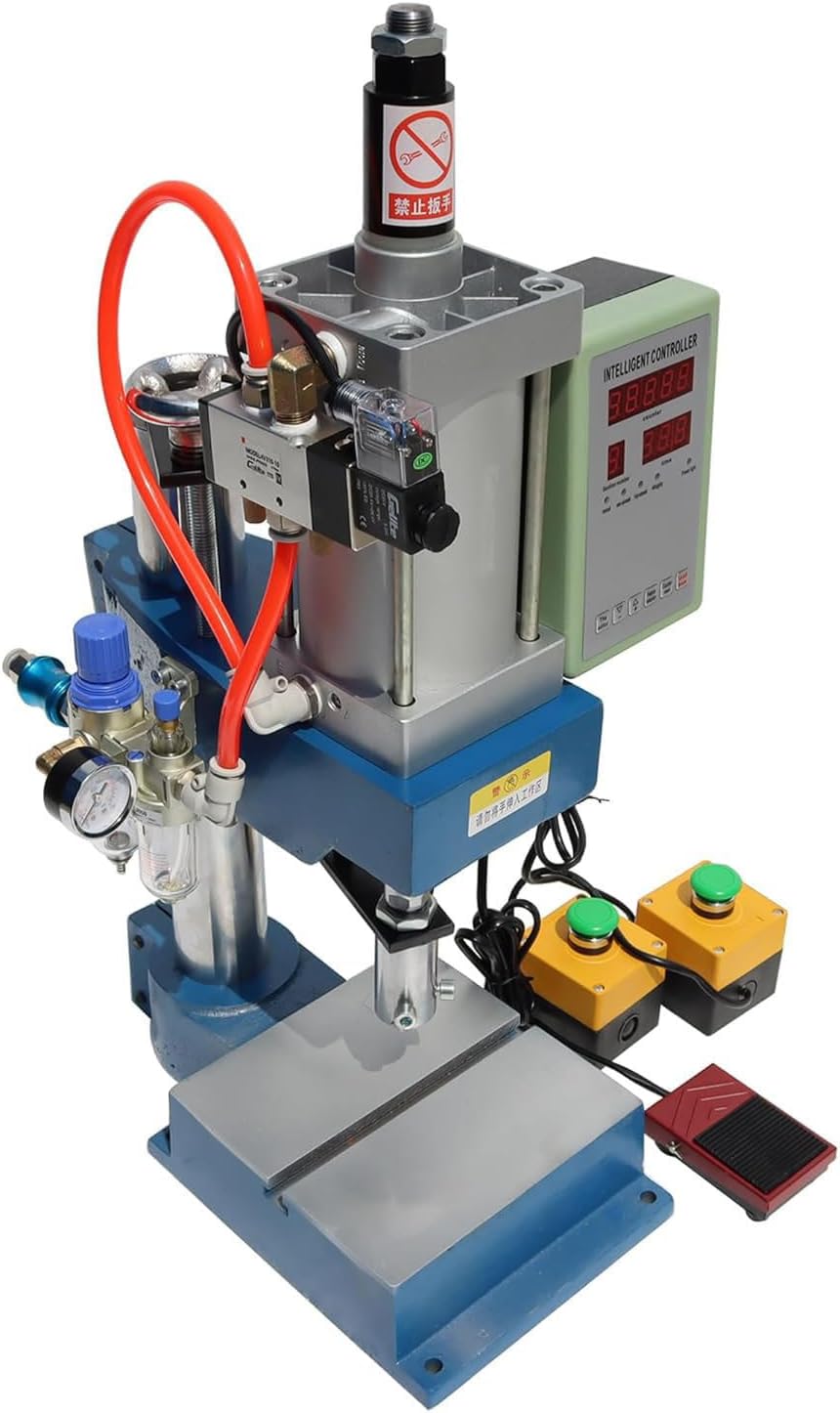 Single Column Pneumatic Punch Press - Heavy Duty Vertical Press for High Precision Riveting, 200kg Small Gas Press
