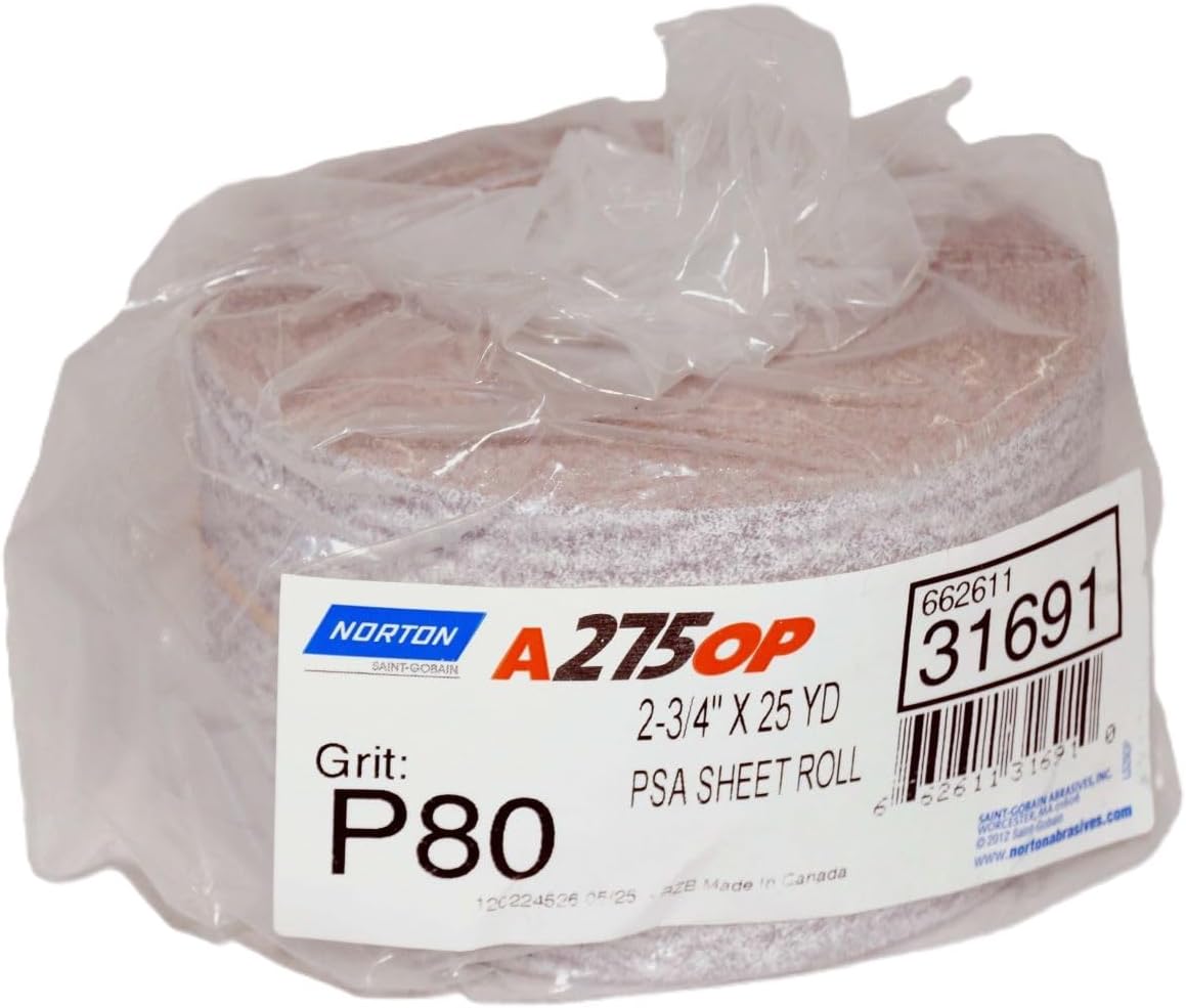 Norton 31691 Psa Sheet Rolls, 2.7 5 X 25 Yds, P80B